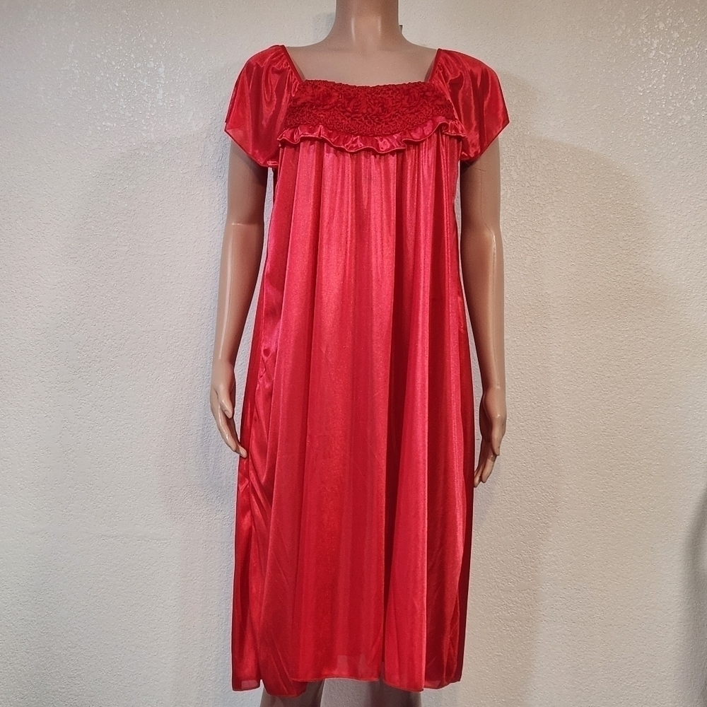 Lati fashion Reosette Collar Lightweight Nightgown Set 2 for 1 Sz L